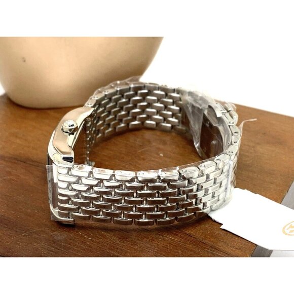 Tory Burch Women's Watch TBW1069 Eleanor Quartz Cream Dial Silver Steel Tank - Picture 9 of 14